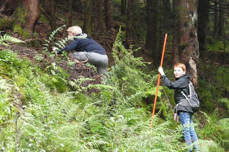 Zwei Kinder besteigen Hügel bei Sprachurlaub Deutschland für Schüler